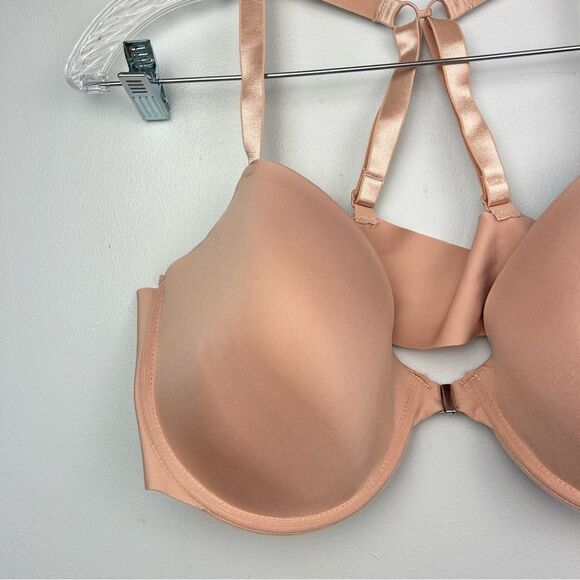 Pure Beauty René Rofé Pushup Bra Front Clasp Racerback & Regular Strap 42C - Picture 2 of 13